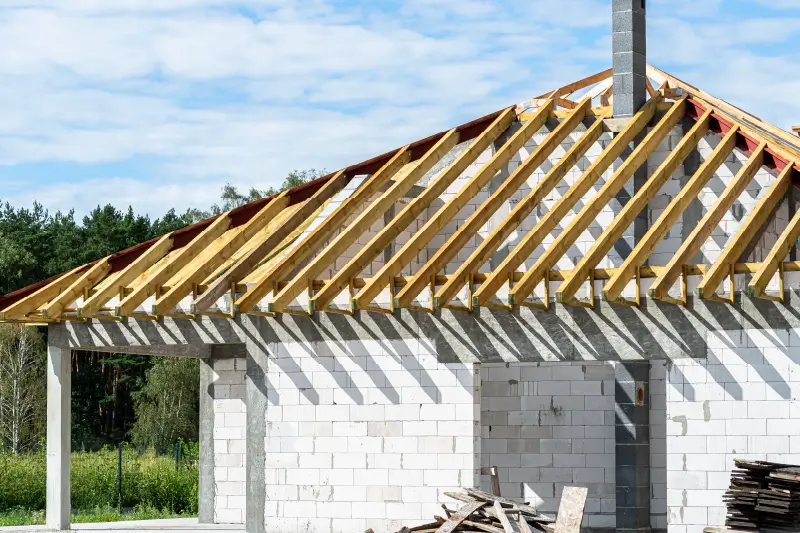 Block wall and truss addition